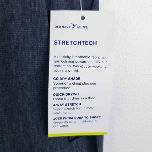 Old Navy 824696-00-10028 Men's Sz 28 Blue Heather Active StretchTech Shorts - Picture 9 of 9